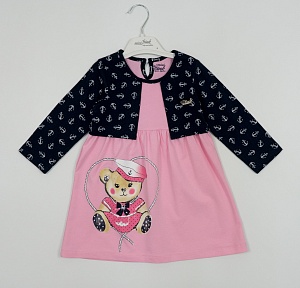 Платье для девочки Baby Pink (9-12-18-24 мес) PNK-1230 от Wonder Cotton
